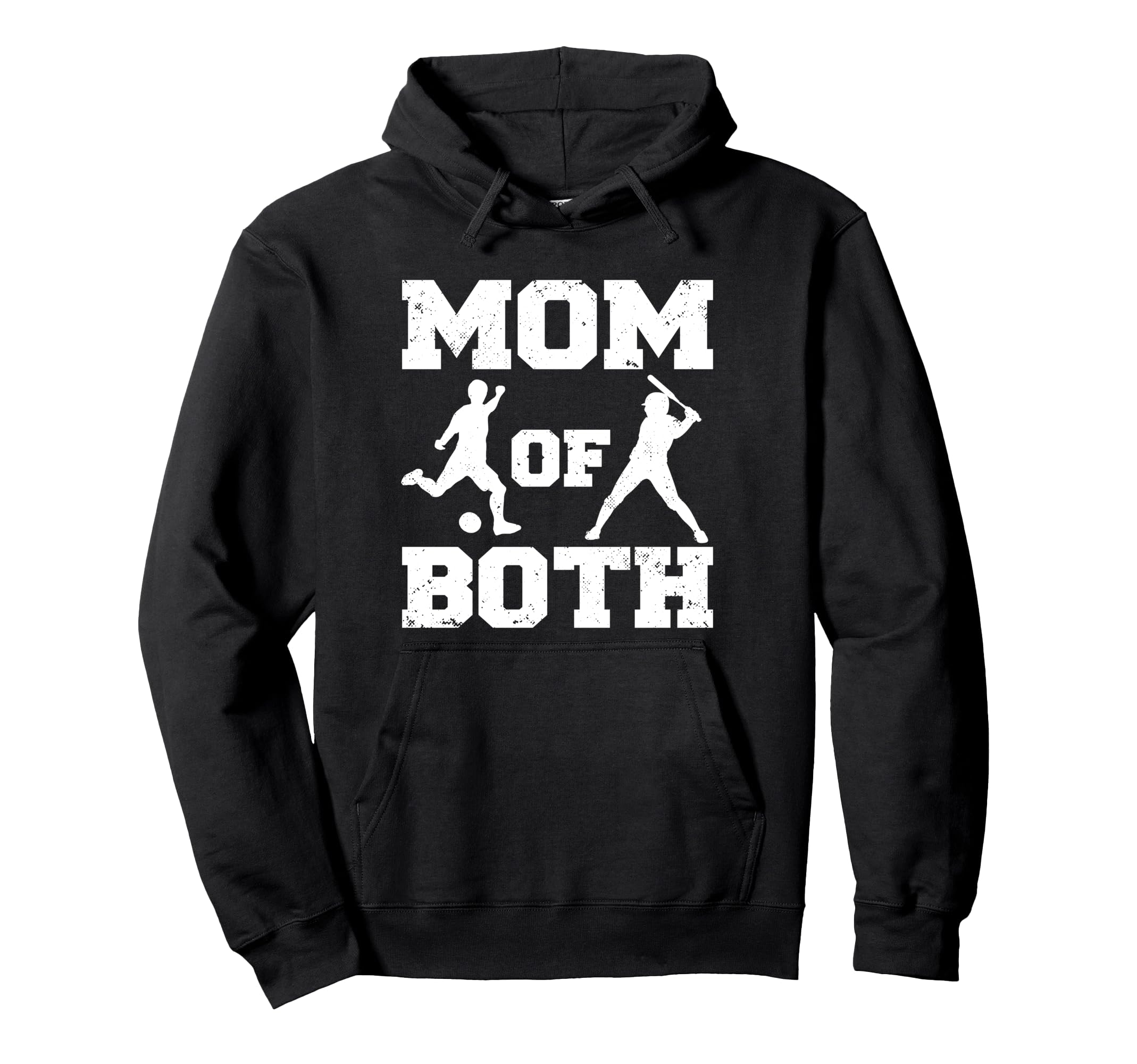 Mom Both Funny Soccer Baseball Mom Hoodie - Trendy Graphic Men Women
