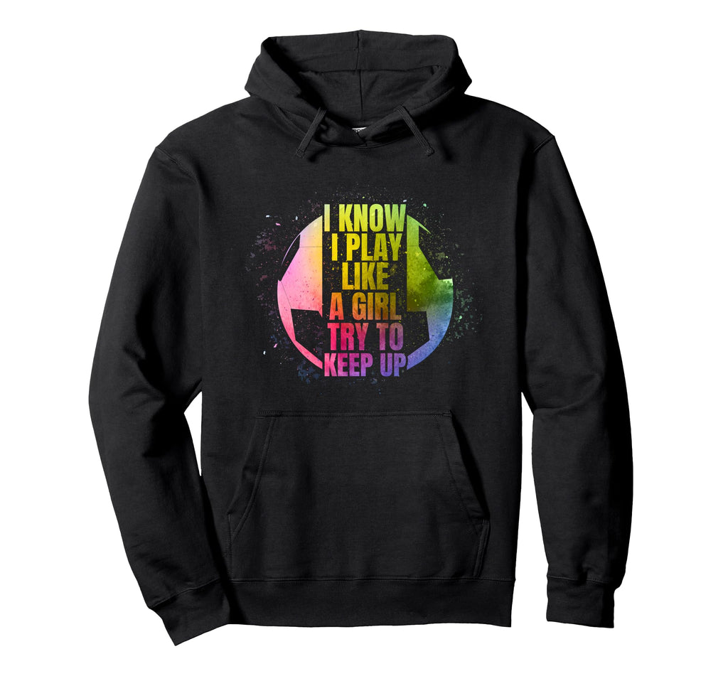 I Play Like Soccer Lover Player Hoodie - Minimalist Print for Adults