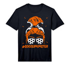 Soccer Momster Halloween Mom Messy T-Shirt - Casual Everyday Wear Unisex