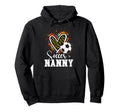 Soccer Nanny Leopard Heart Colorful Hoodie - Minimalist Print for Adults