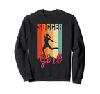 Female Soccer Player Athletic Sweatshirt - Custom Art Print for Adults