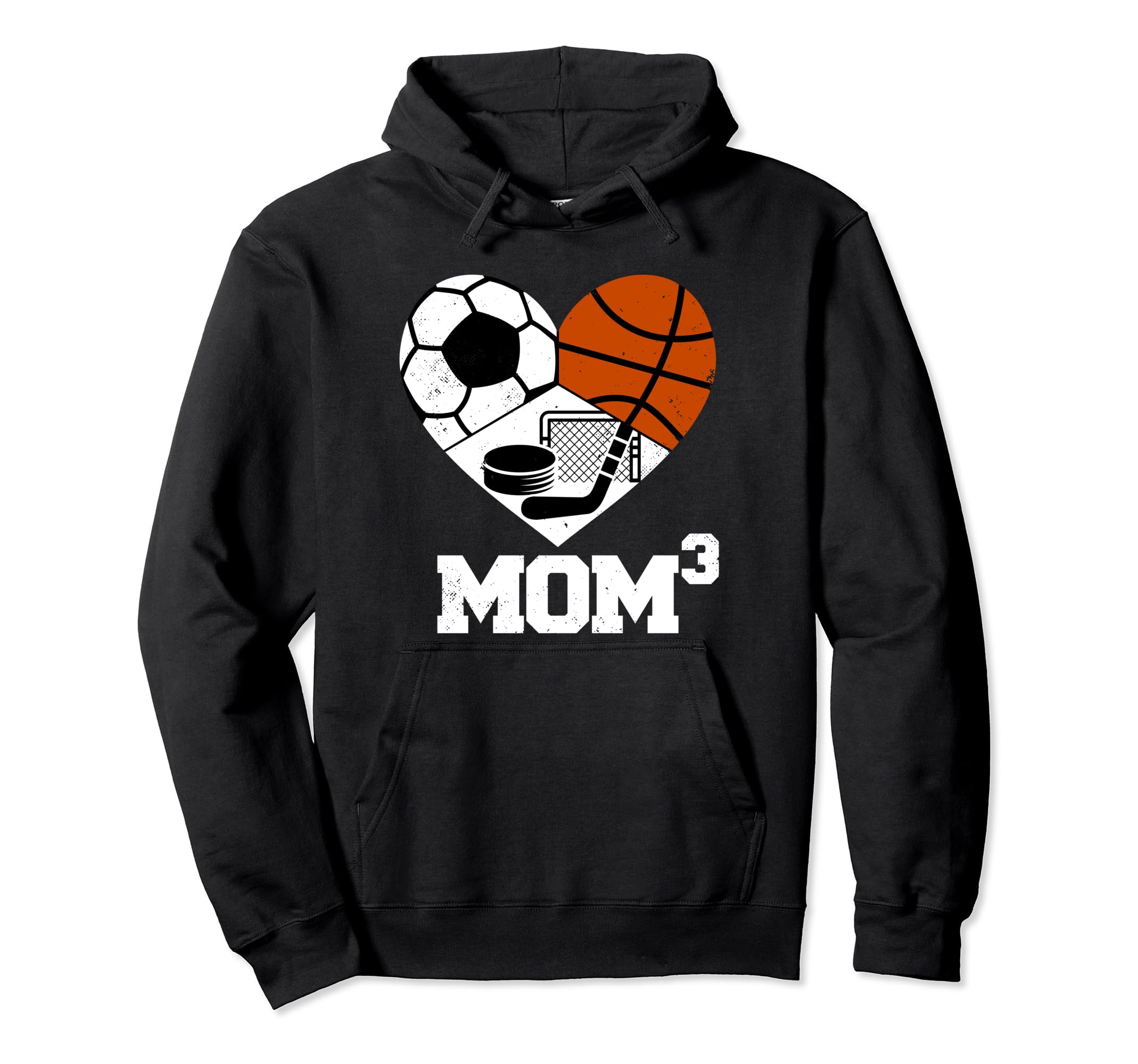 Mom Cubed Mom3 Mom Three Soccer Hoodie - Graphic Print Men Women