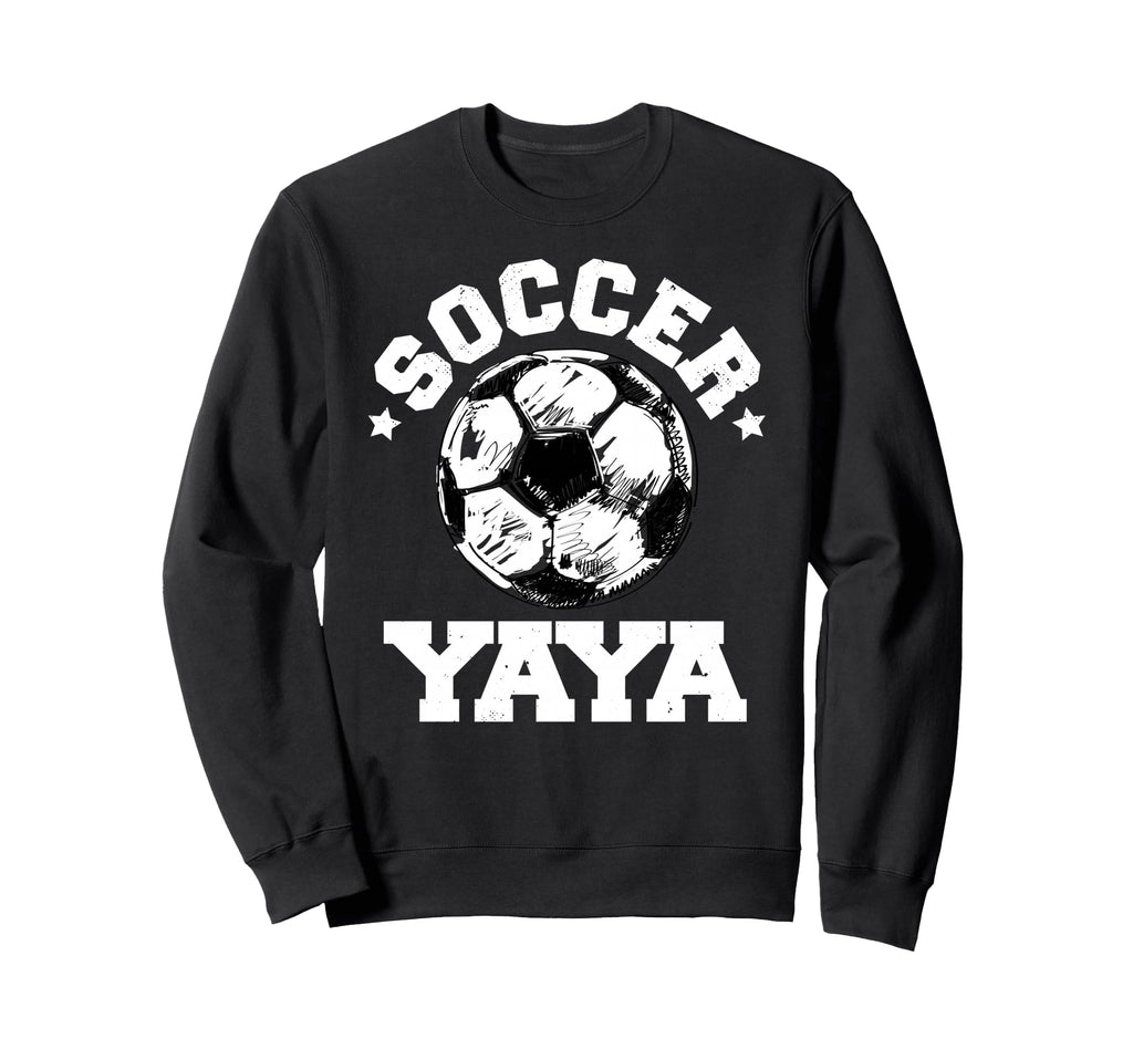 Soccer Yaya Soccer Ball Distressed Sweatshirt - Novelty Apparel Unisex