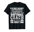 Funny Softball Coach Thank You Gift T-Shirt - Novelty Apparel Unisex
