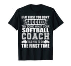 Funny Softball Coach Thank You Gift T-Shirt - Novelty Apparel Unisex