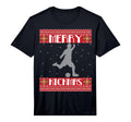 Merry Kickmas Football Player Soccer T-Shirt - Minimalist Print Men Women