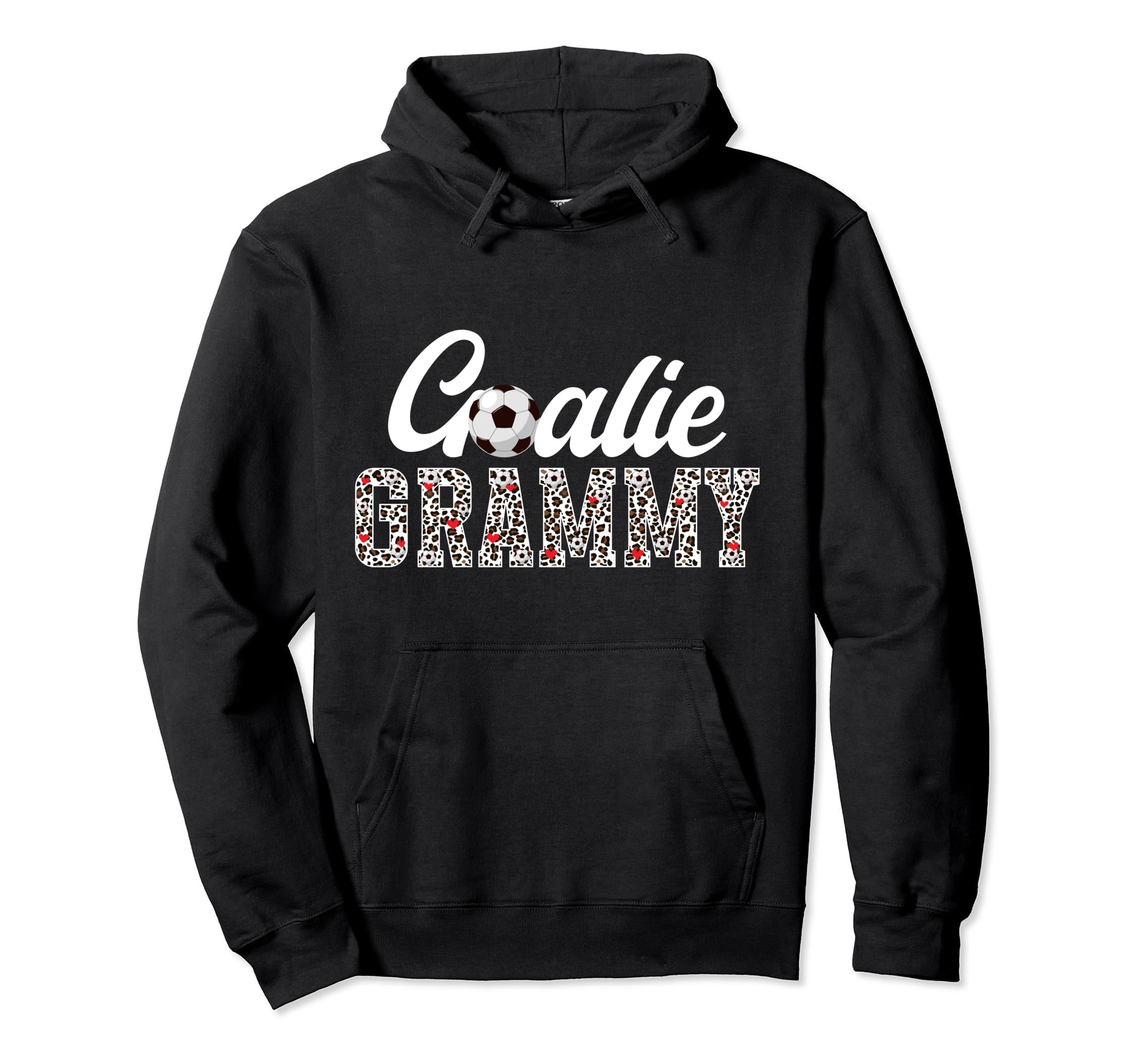 Soccer Goalie Grammy Leopard Soccer Hoodie - Fun Novelty Design for Adults
