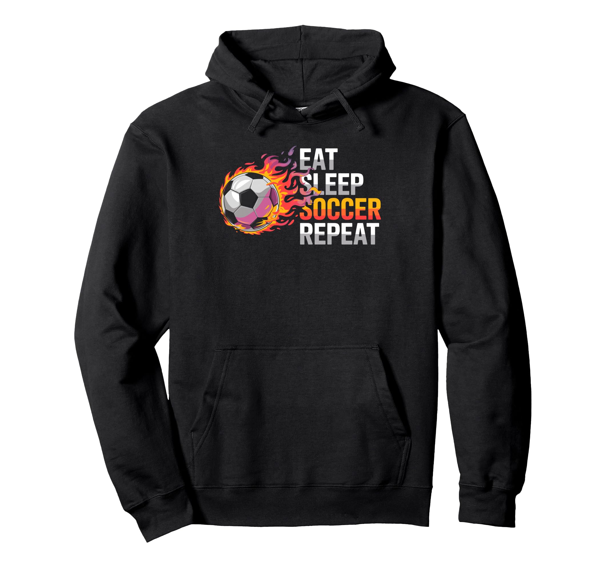 Eat Sleep Soccer Repet Goalie Player Fan Hoodie - Novelty Apparel Unisex