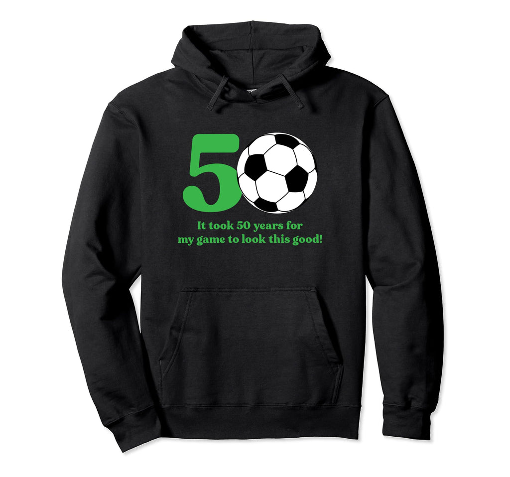 50 Year Old Soccer Player 50Th Hoodie - Minimalist Print for Adults
