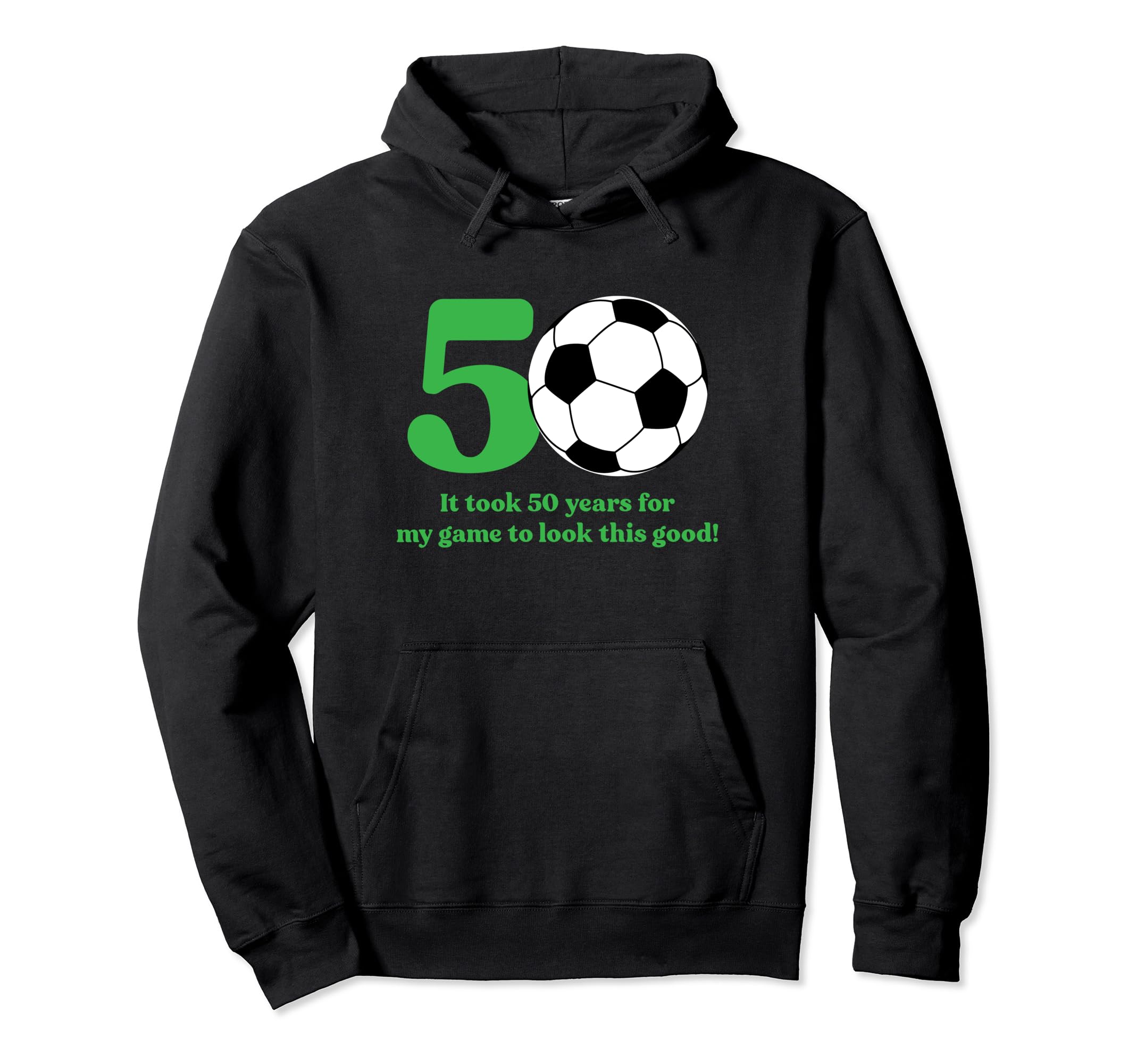 50 Year Old Soccer Player 50Th Hoodie - Minimalist Print for Adults