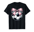 Soccer Coquette Bow Soccer T-Shirt - Custom Art Print Unisex