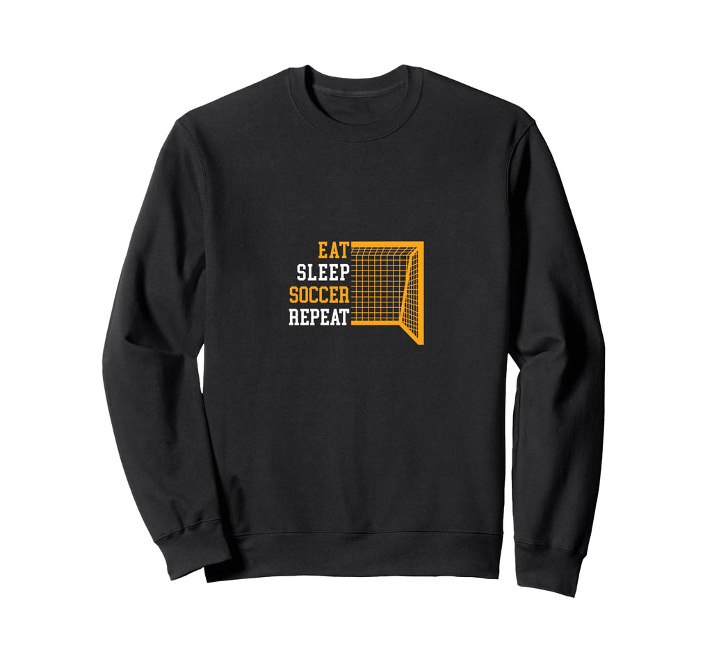 Sport Eat Sleep Soccer Funny Sweatshirt - Unique Graphic Unisex