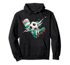 Watercolor Soccer Ball Action Kick Art Hoodie - Graphic Print Men Women