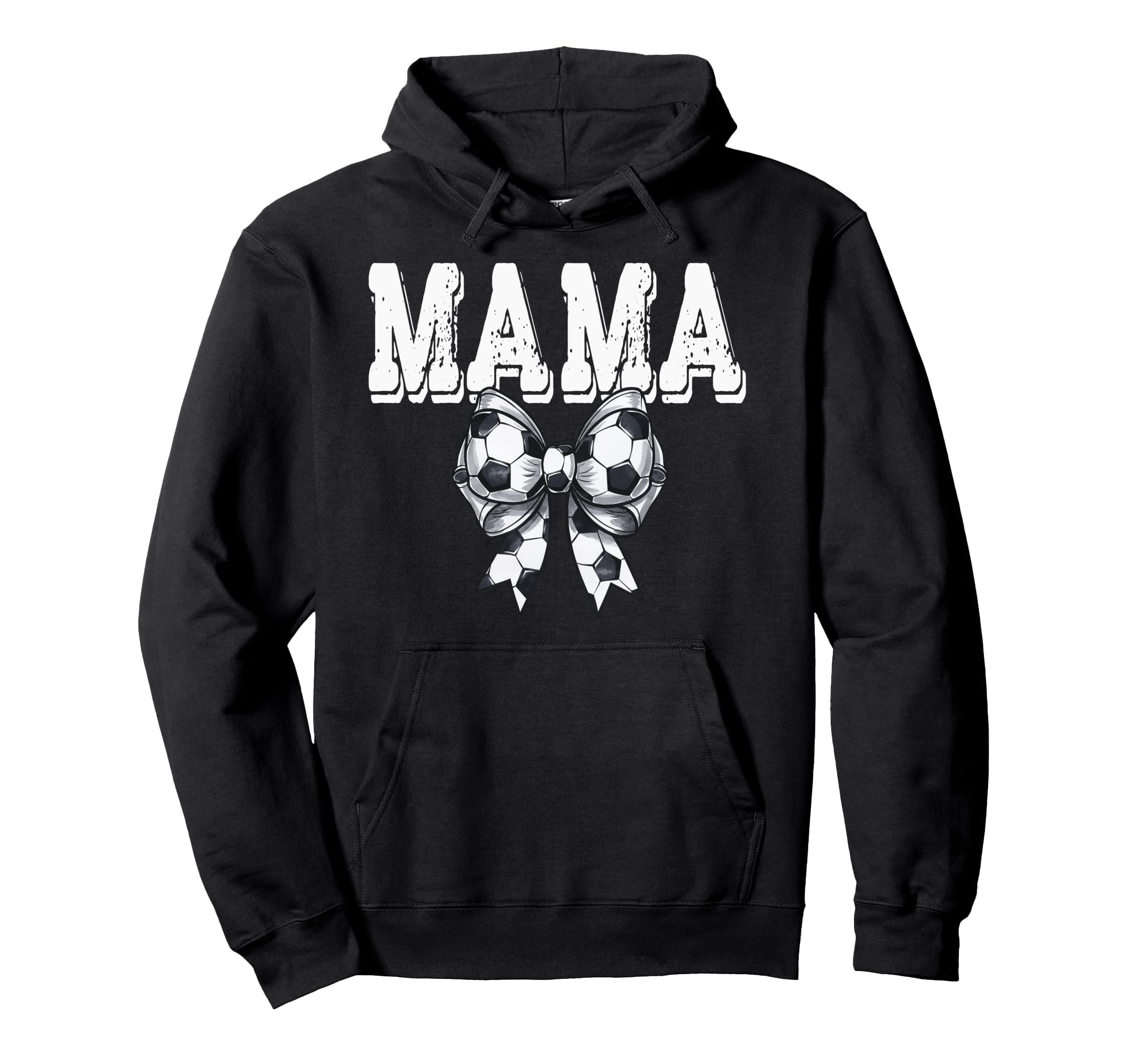 Coquette Soccer Bow Mama Sister Hoodie - Fun Novelty Design for Adults