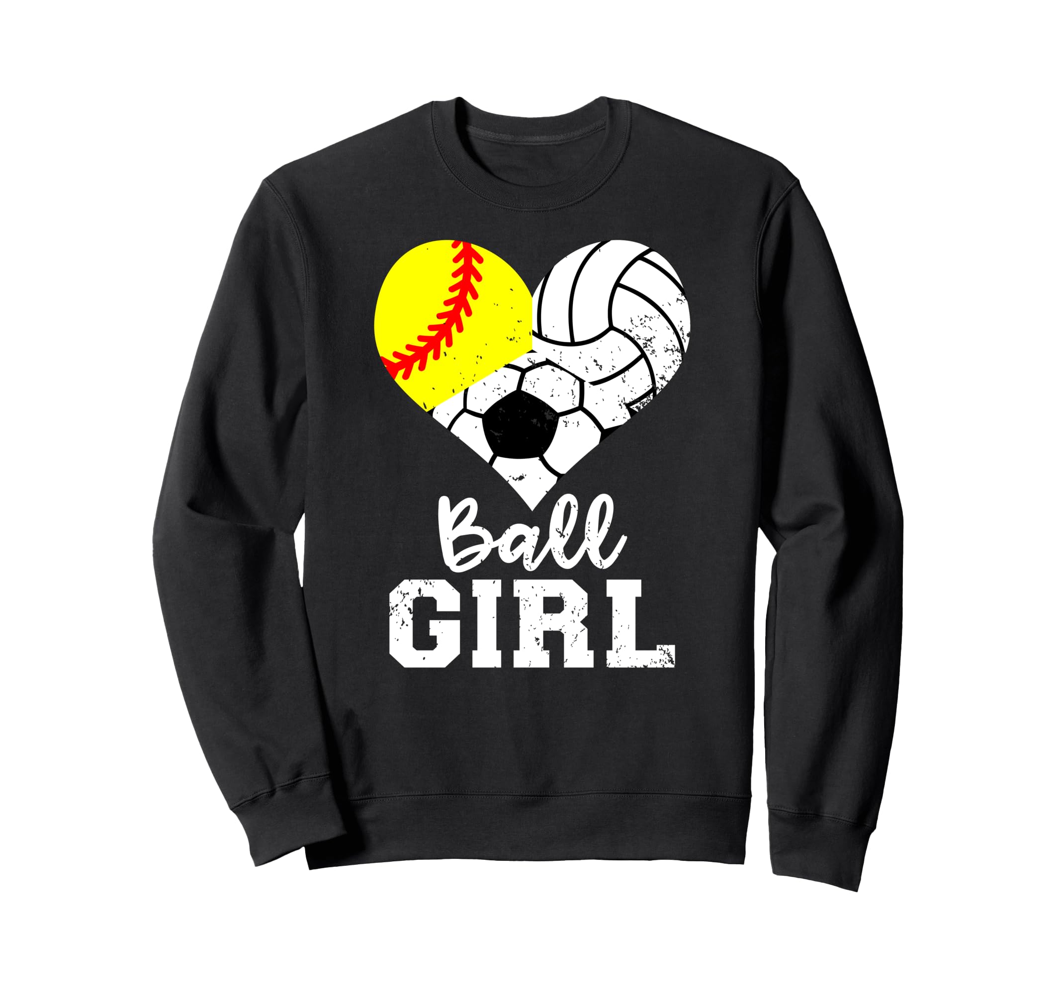 Ball Funny Softball Volleyball Soccer Sweatshirt - Novelty Apparel Unisex
