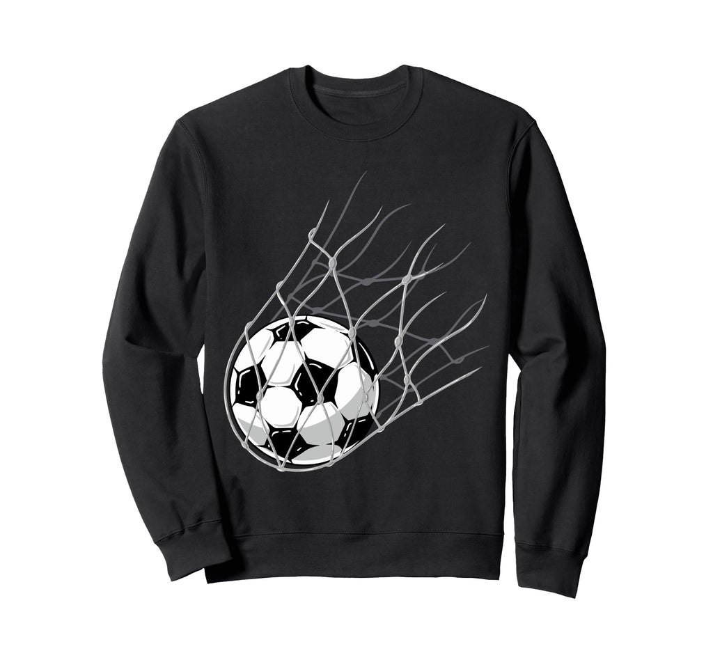 Soccer Ball Goal Funny Player Sweatshirt - Casual Everyday Wear for Adults