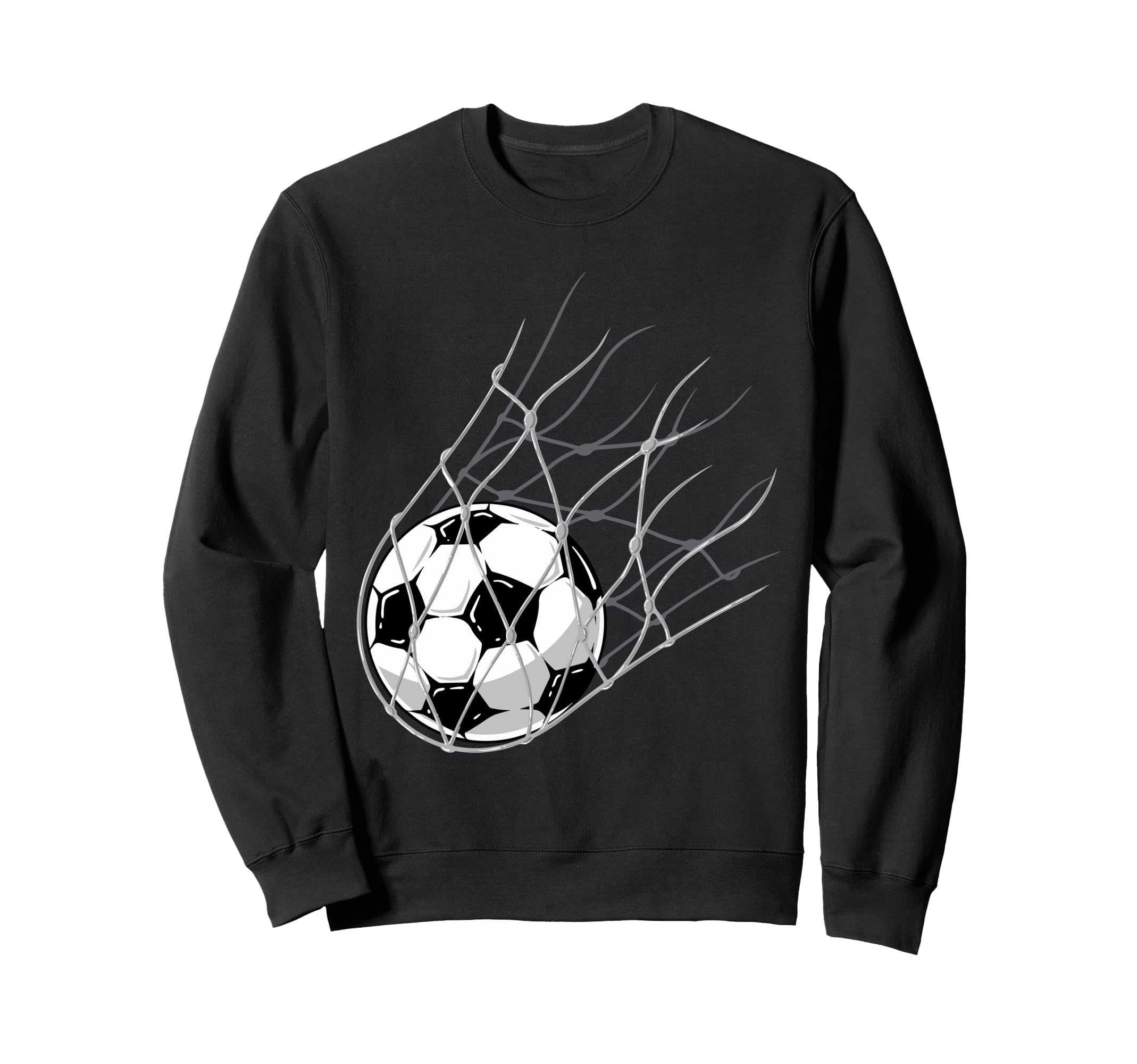 Soccer Ball Goal Funny Player Sweatshirt - Casual Everyday Wear for Adults