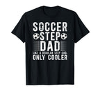 Soccer Step Dad Soccer Player T-Shirt - Custom Art Print for Adults