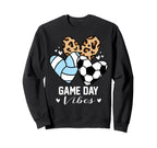 Game Day Vibes Funny Soccer Sweatshirt - Fun Novelty Design Unisex