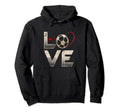 Love Heart Soccer Team Sport Fans Player Hoodie - Custom Art Print Unisex