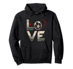 Love Heart Soccer Team Sport Fans Player Hoodie - Custom Art Print Unisex