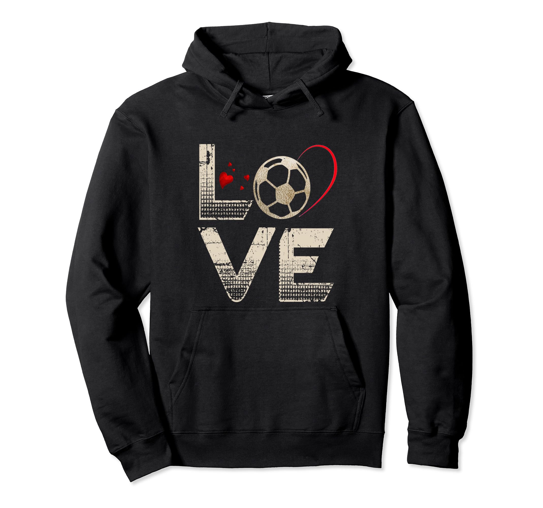 Love Heart Soccer Team Sport Fans Player Hoodie - Custom Art Print Unisex
