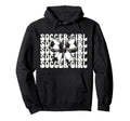Womens Coquette Bow Ribbon Soccer Player Hoodie - Graphic Print for Adults