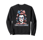 Patriotic Soccer Mom American Sweatshirt - Fun Novelty Design Men Women