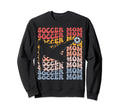 Soccer Mom Groovy Soccer Mom Sweatshirt - Minimalist Print Unisex