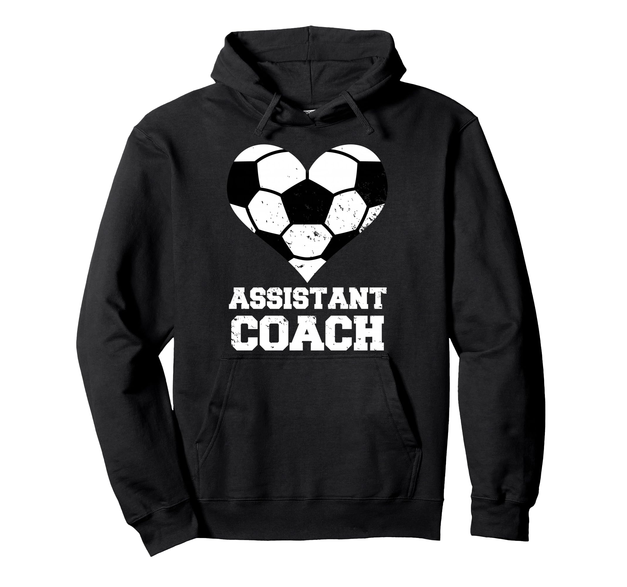 Assistant Soccer Coach Heart Funny Hoodie - Aesthetic Graphic Unisex