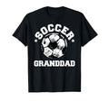 Soccer Granddad Soccer Ball Distressed T-Shirt - Trendy Graphic Unisex