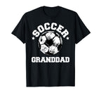 Soccer Granddad Soccer Ball Distressed T-Shirt - Trendy Graphic Unisex