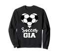 Soccer Gia Funny Soccer Heart Sweatshirt - Aesthetic Graphic Men Women