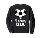 Soccer Gia Funny Soccer Heart Sweatshirt - Aesthetic Graphic Men Women