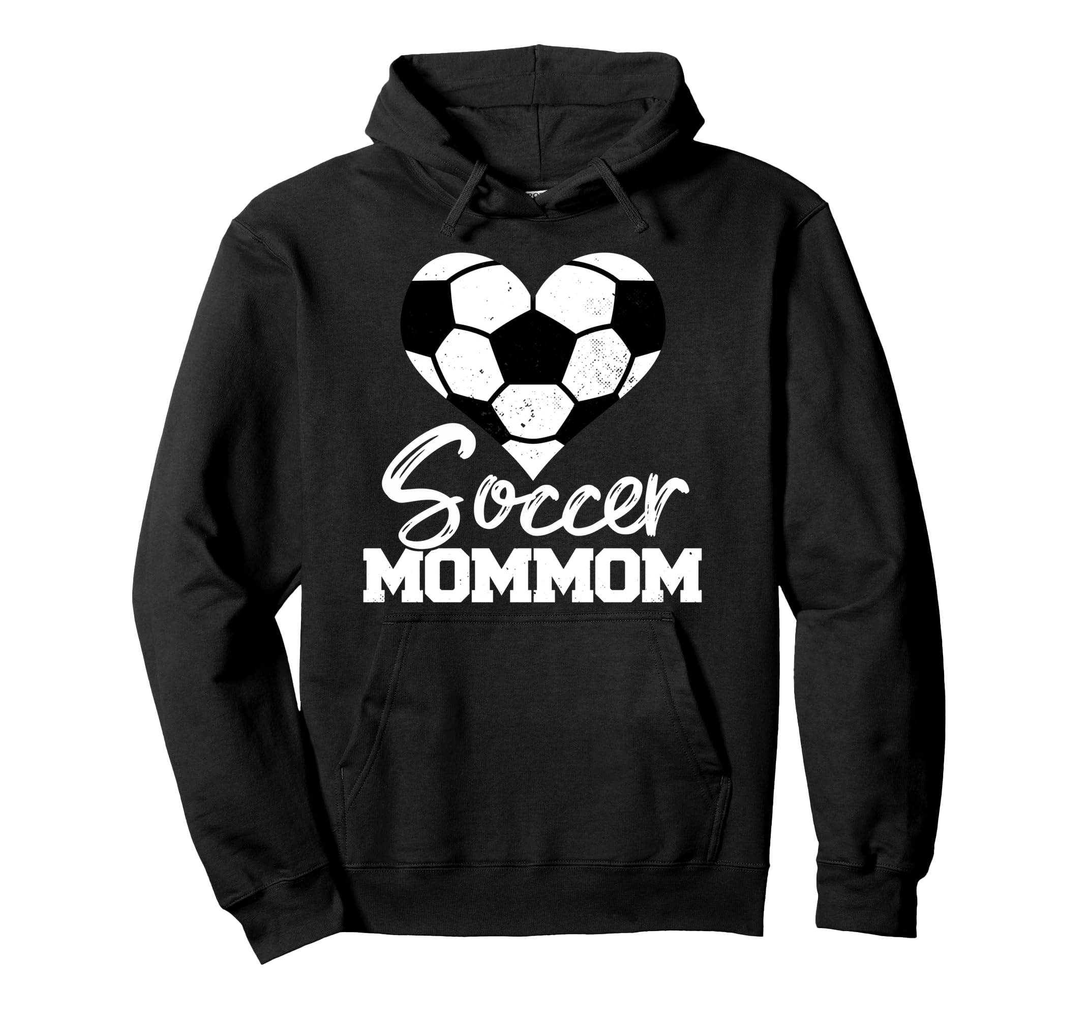 Soccer Mommom Heart Funny Heartfelt Hoodie - Fun Novelty Design Unisex