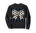 Soccer Bow Checkered Ribbon Gift Sports Hoodie - Graphic Print Men Women
