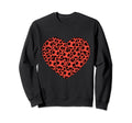 Heart Soccer Ball Valentines Day Sweatshirt - Aesthetic Graphic Unisex