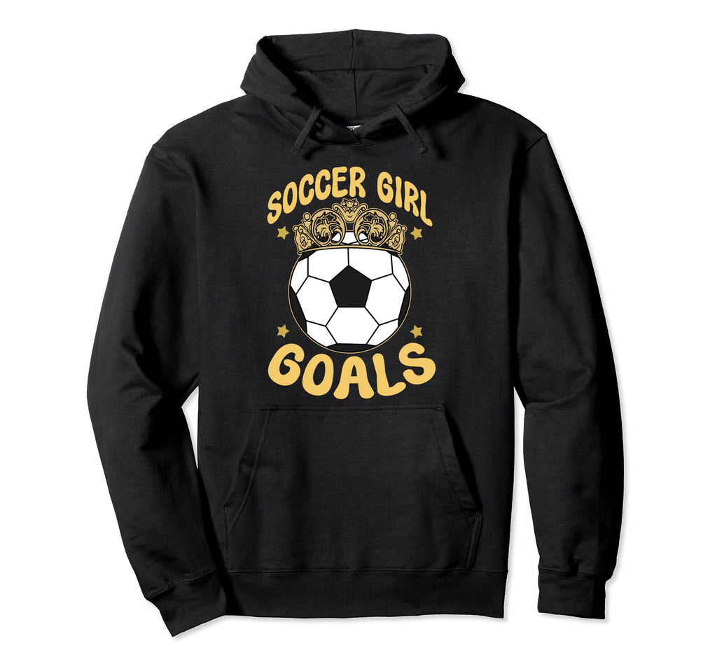 Soccer Goals Soccerball Tiara Hoodie - Casual Everyday Wear Men Women