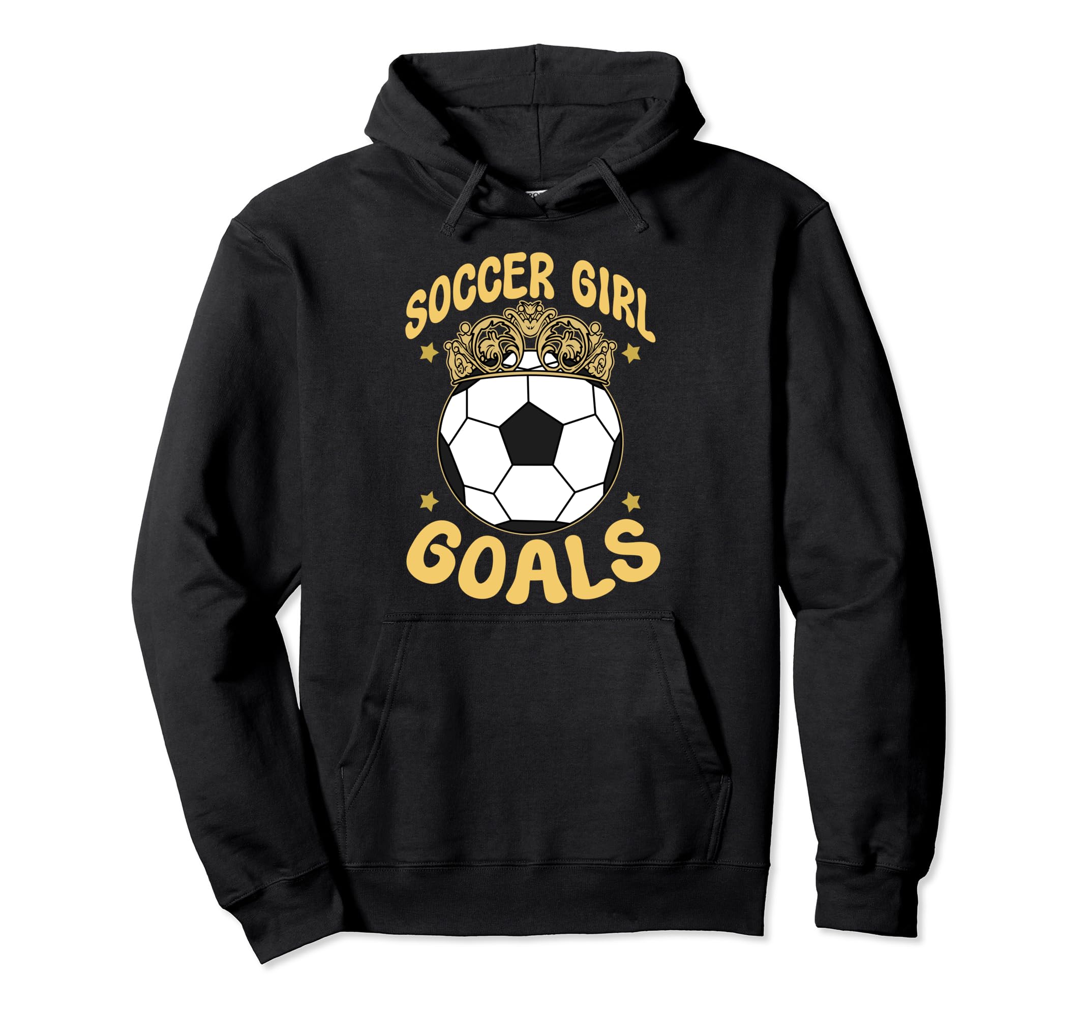 Soccer Goals Soccerball Tiara Hoodie - Casual Everyday Wear Men Women