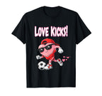 Valentine Gift Soccer Heart Sport T-Shirt - Novelty Apparel Unisex