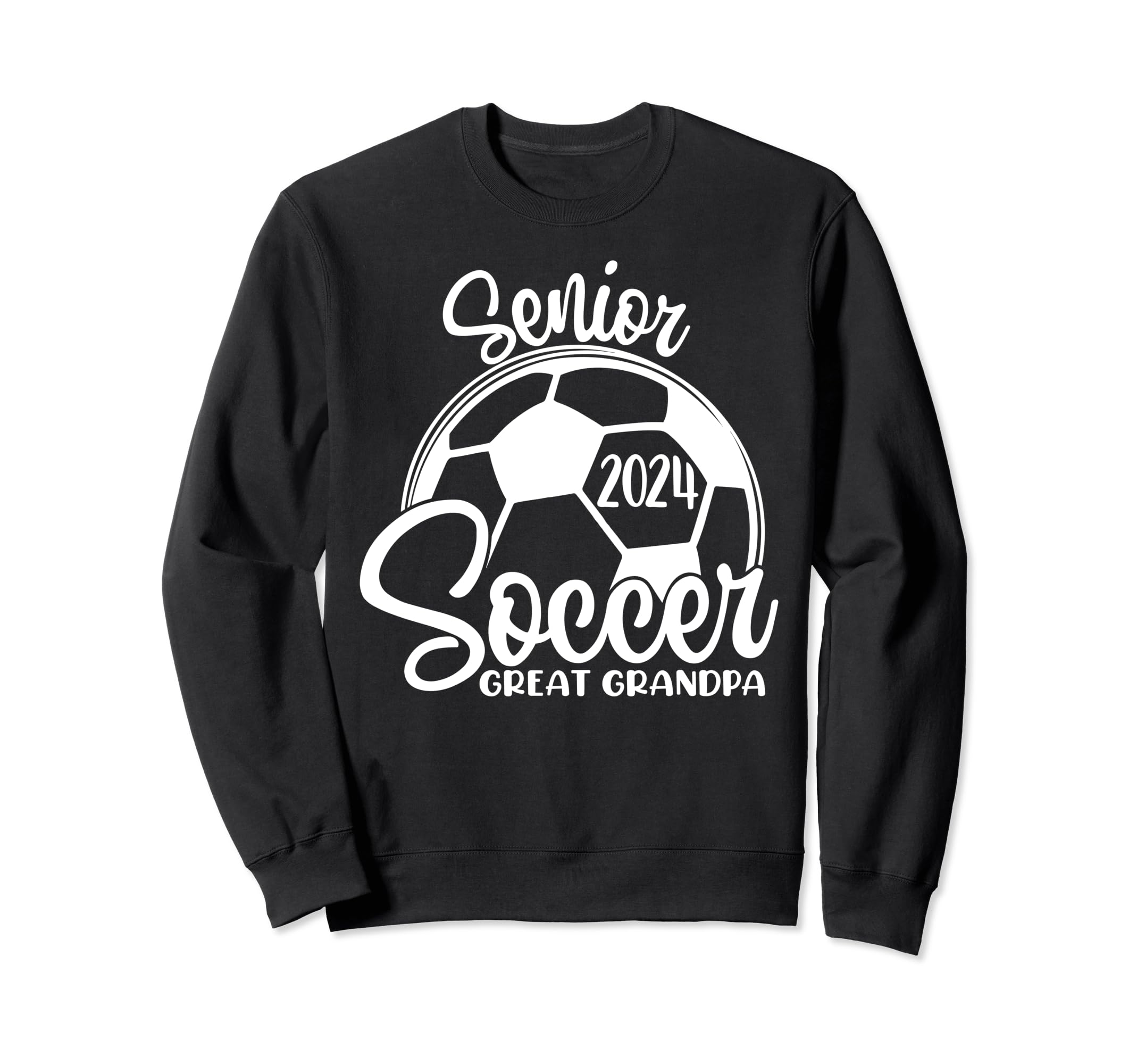 Senior Soccer Great Grandpa 2024 Sweatshirt - Minimalist Print for Adults