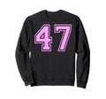 47 Number Forty Seven Sports Varsity Sweatshirt - Unique Graphic Men Women