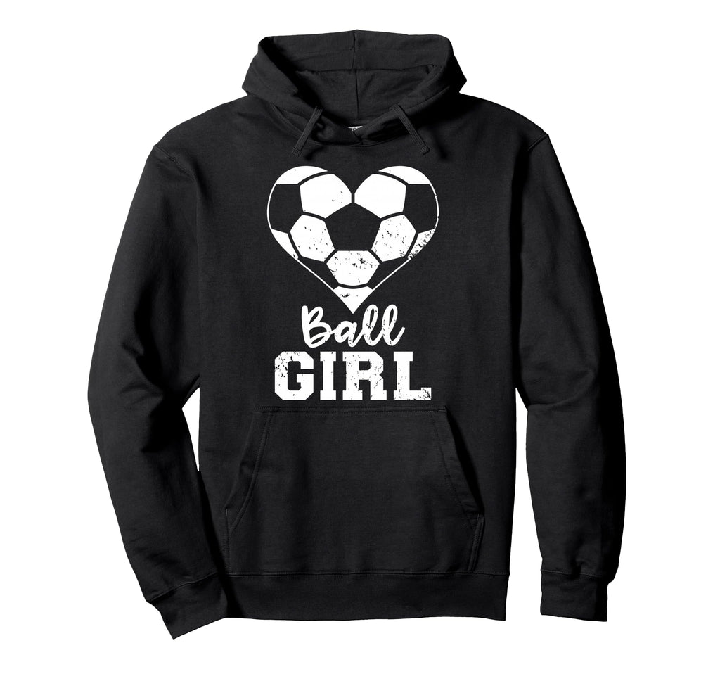 Ball Heart Funny Soccer Gameday Hoodie - Novelty Apparel for Adults