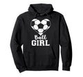Ball Heart Funny Soccer Gameday Hoodie - Novelty Apparel for Adults
