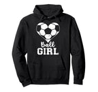 Ball Heart Funny Soccer Gameday Hoodie - Novelty Apparel for Adults