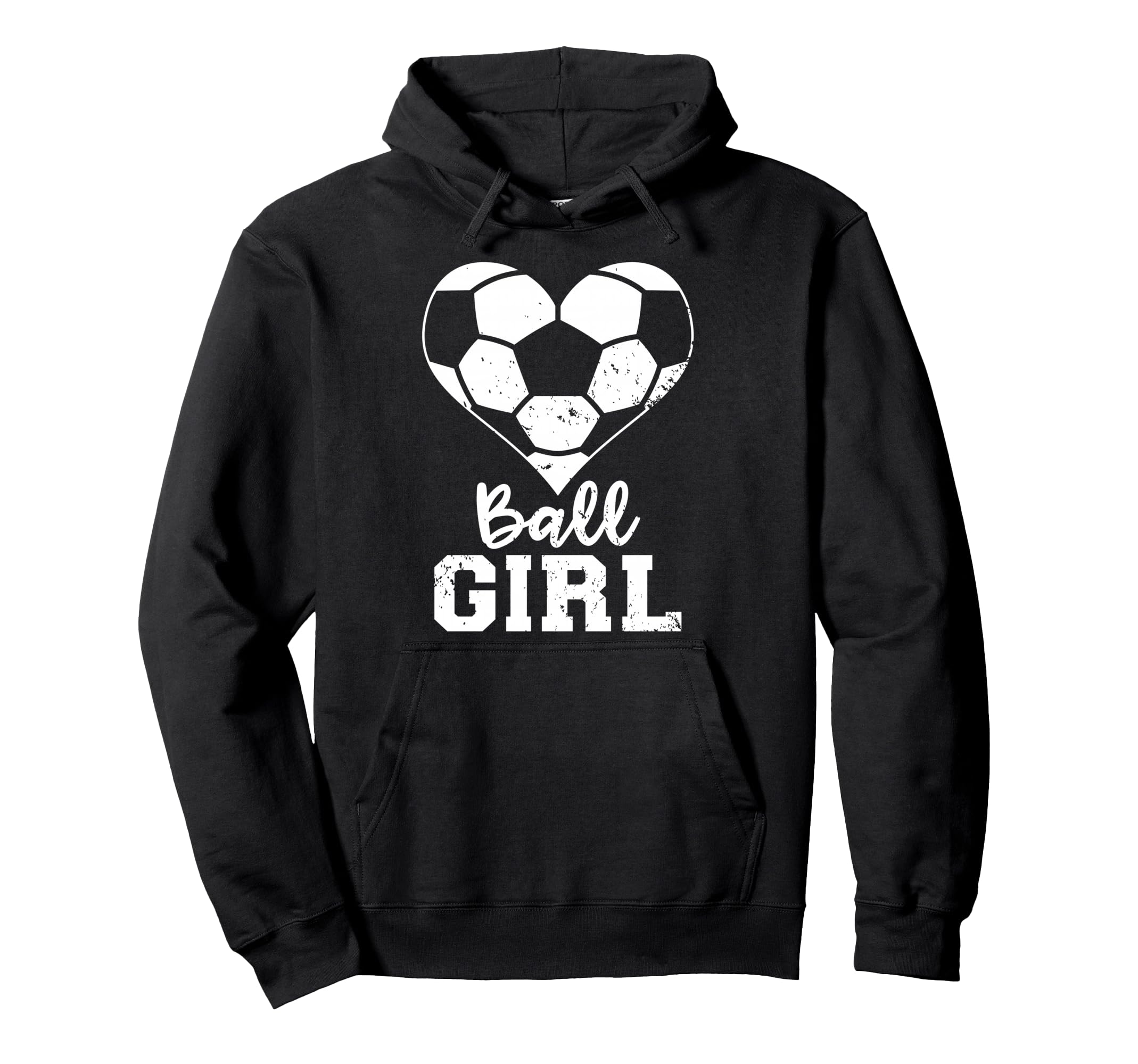 Ball Heart Funny Soccer Gameday Hoodie - Novelty Apparel for Adults