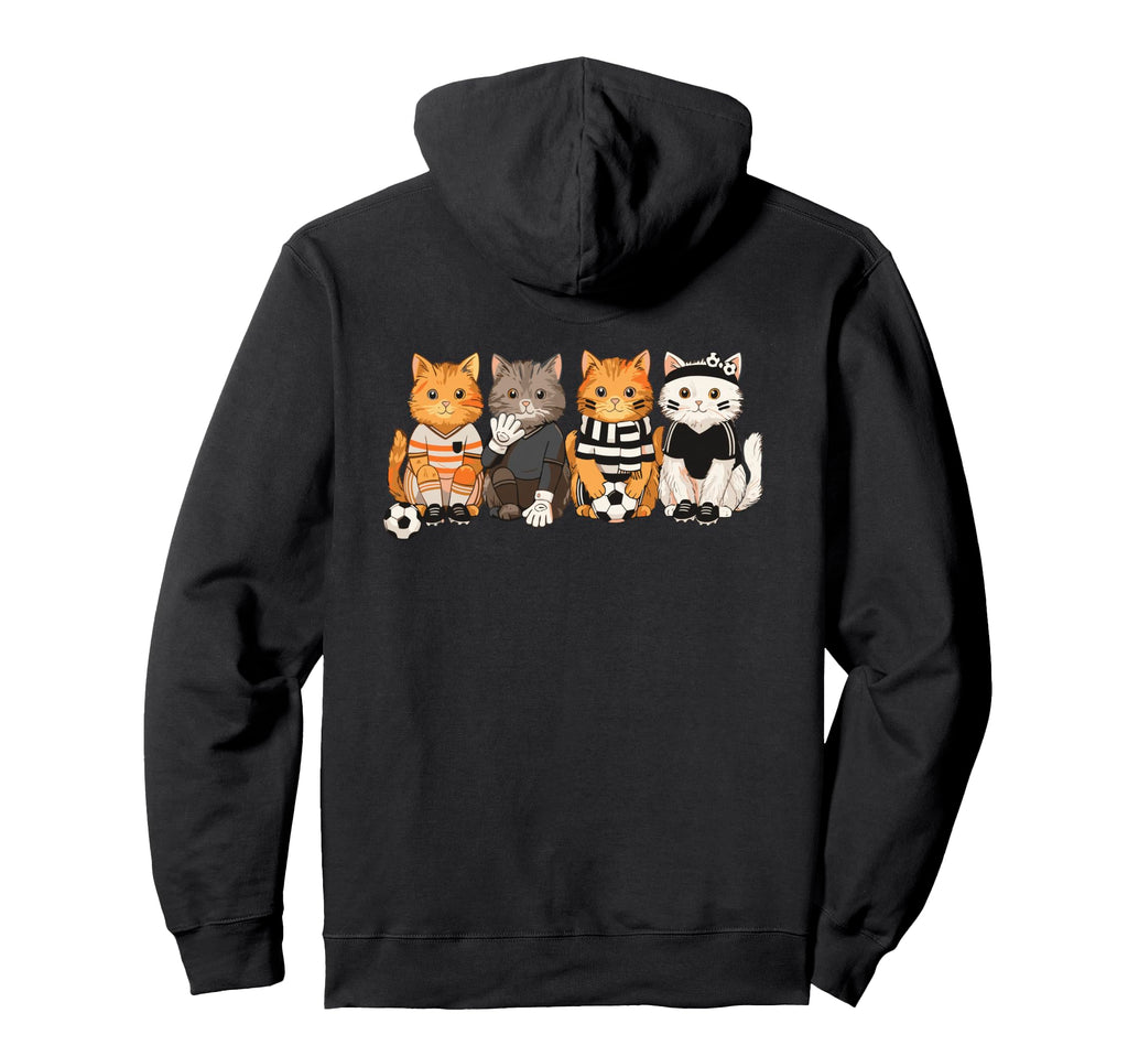 Soccer Cat Player Hoodie - Casual Everyday Wear for Adults