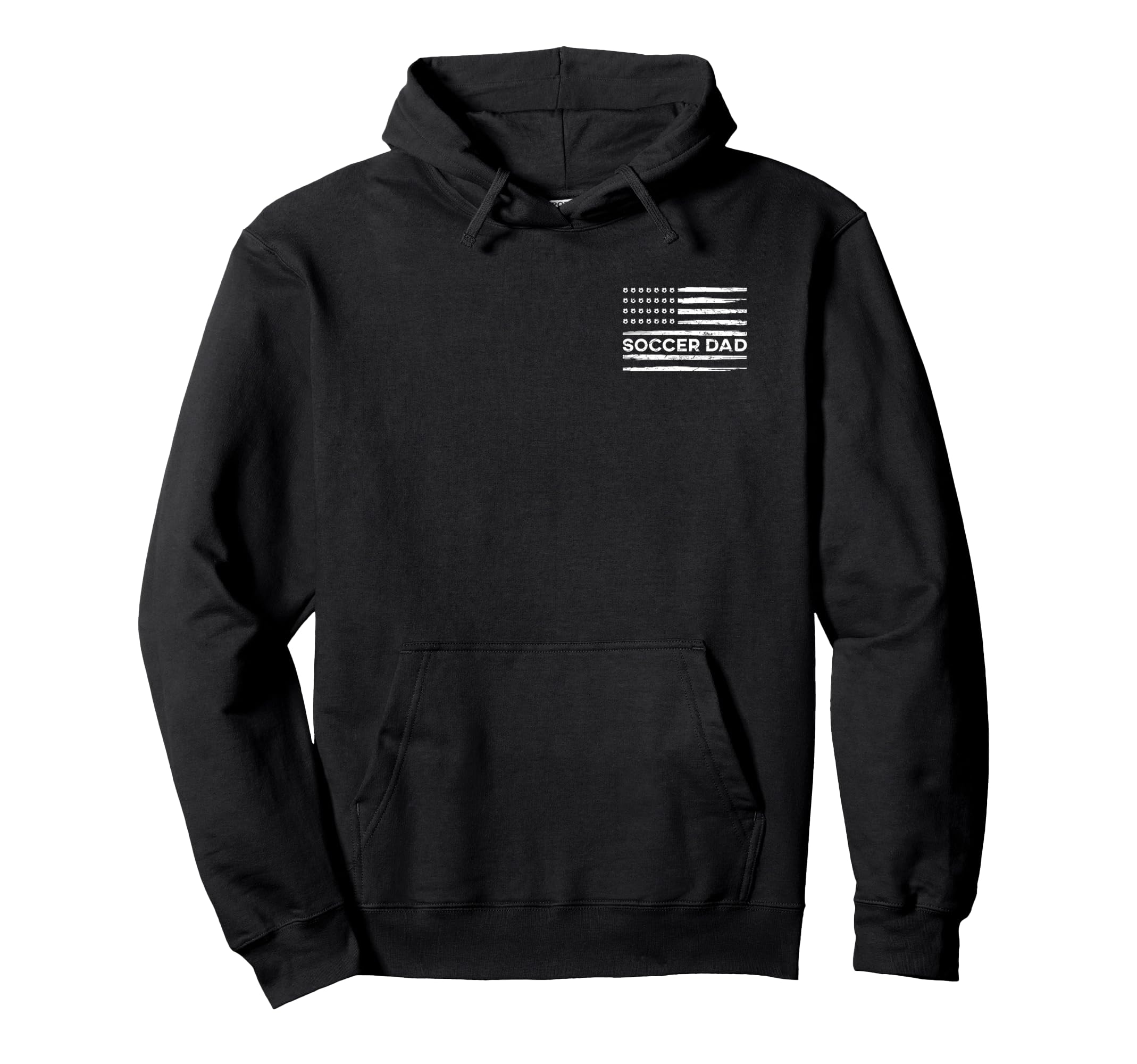 Soccer Dad Usa Flag Distressed Fathers Day Hoodie - Unique Graphic Unisex