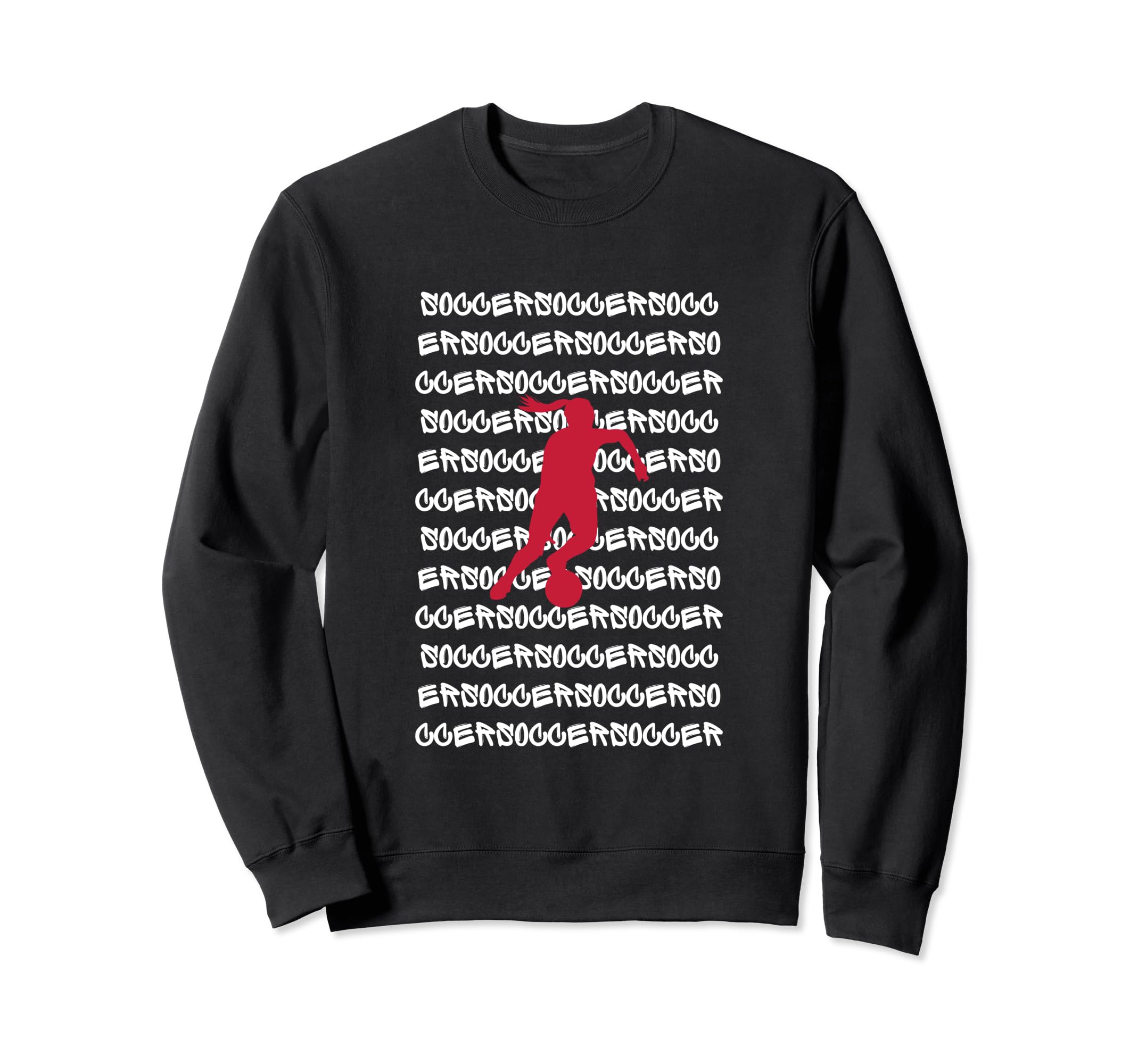Soccer Graffiti Footballer Futbol Sweatshirt - Minimalist Print Men Women