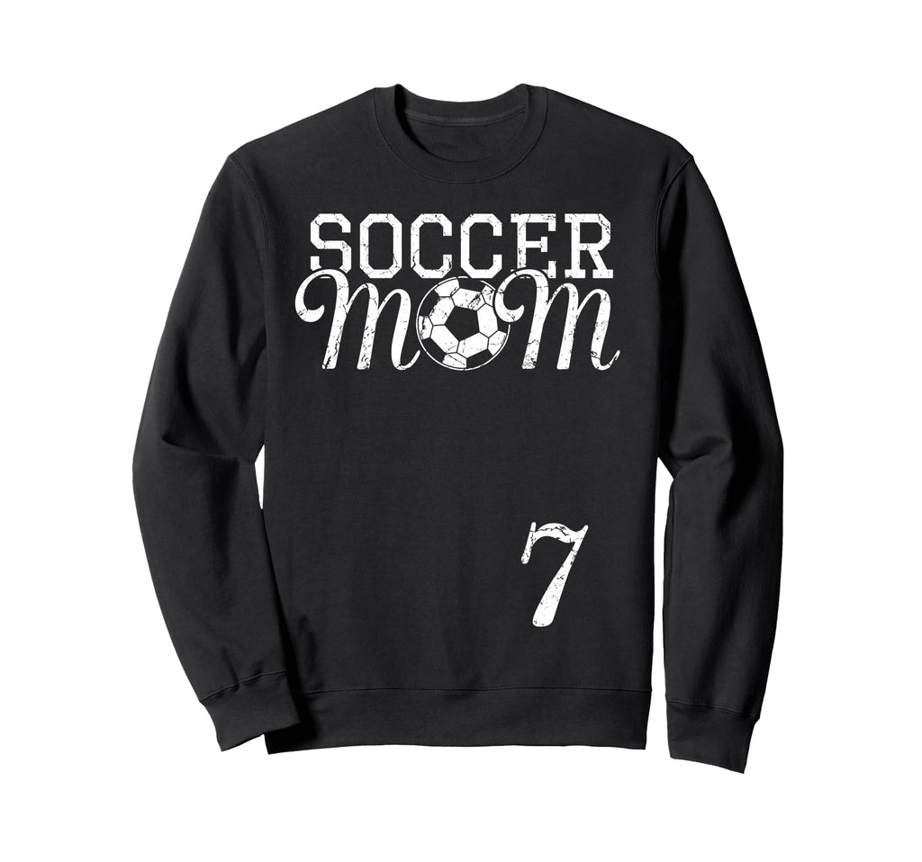 Soccer Mom Jersey Number 7 Sweatshirt - Casual Everyday Wear Men Women
